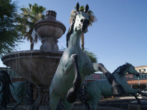bronze horse fountain