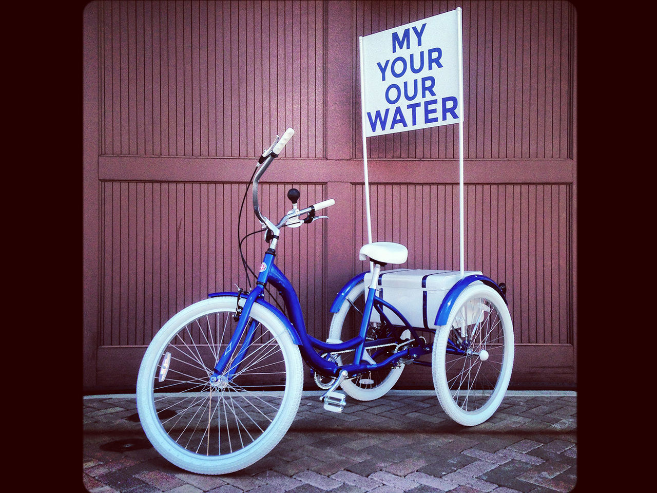 my your our water sign on bicycle